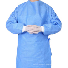 Costume médical d&#39;isolement médical jetable d&#39;hôpital imperméable de robe chirurgicale